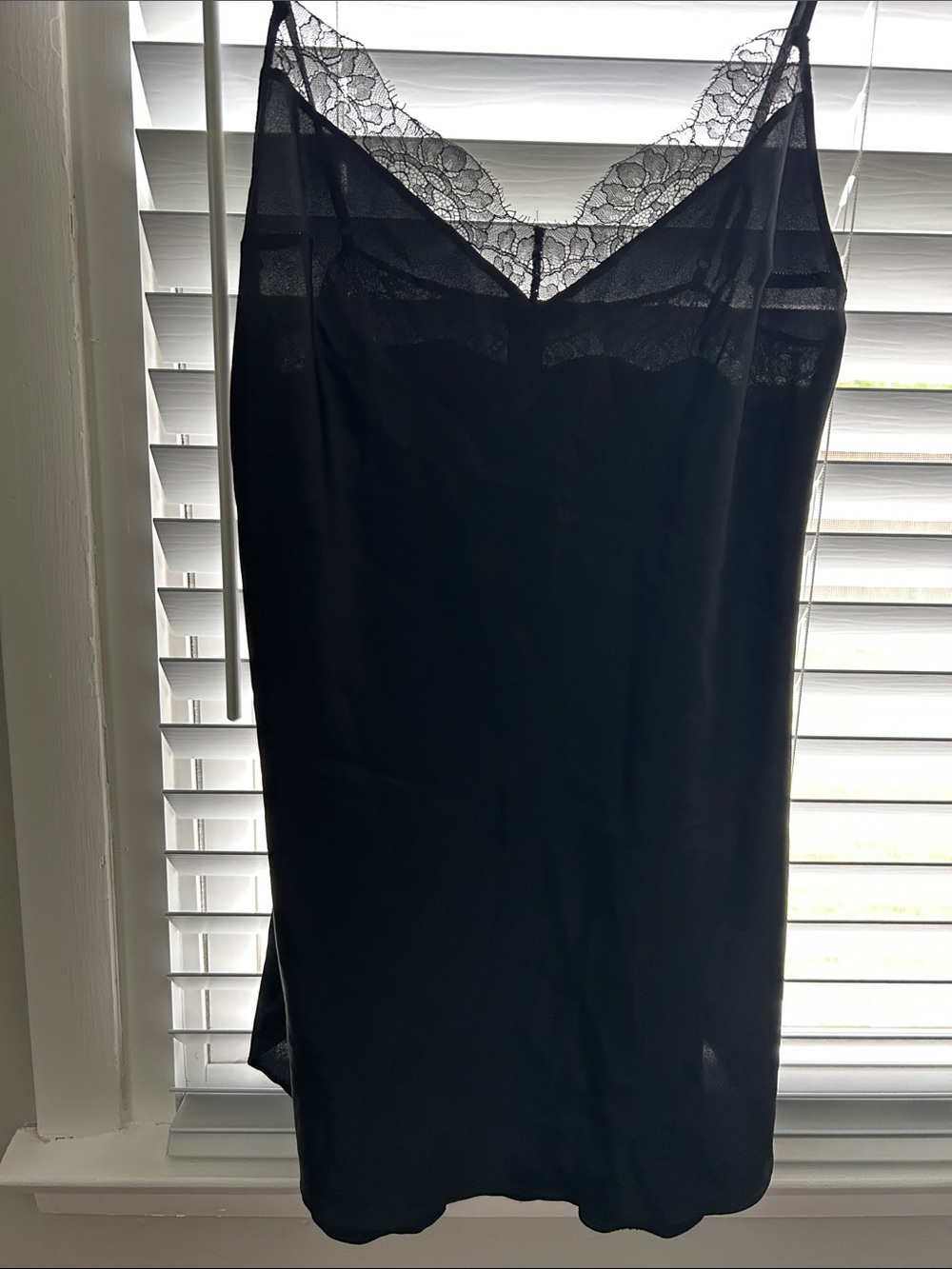 Victoria's Secret Black Lace-Trim Slip